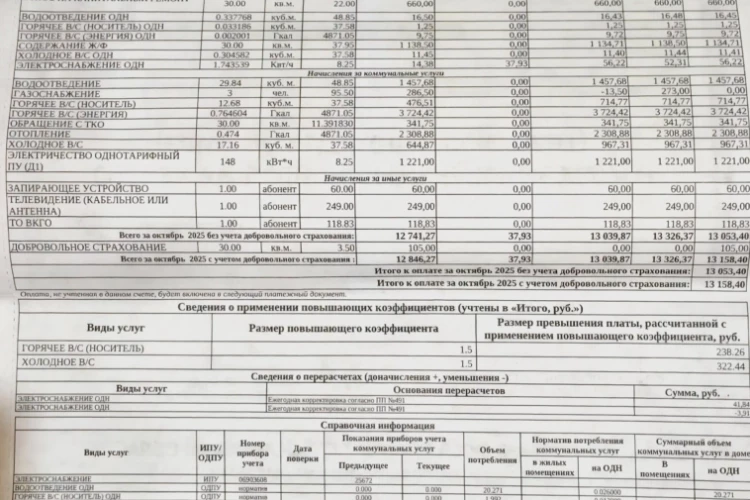 Для тех кто рассказывает сказки что коммуналка за  однушку в подмосковье не может быть выше 8 000р. Типа, то что я пишу, это фэйк