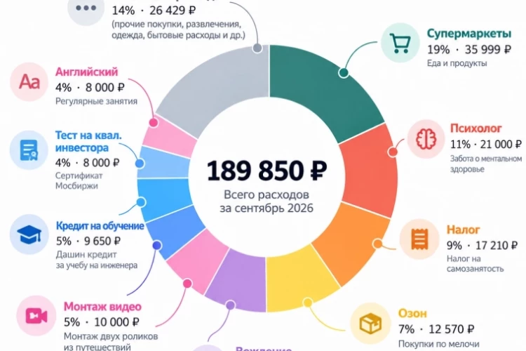 Сентябрь вышел экономным: обзор основных трат