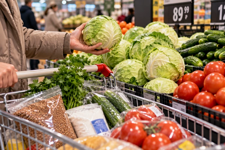 Капуста — плюс 25–30%, помидоры и огурцы — плюс 15–20%, гречка — плюс 10–15%: список продуктов, которые подорожают первыми